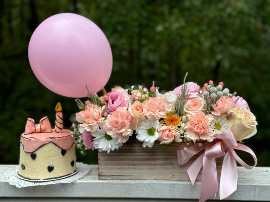 Cake and flower